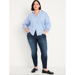 Old Navy Women's Size 22 Mid-Rise Rockstar Super Skinny Dark Wash Jeans NWT